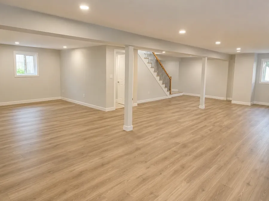 Basement after unfinished to family space — Longmeadow, MA