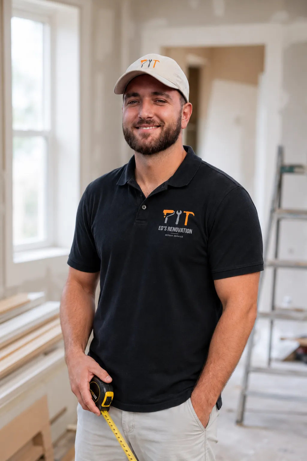 Ed, owner of Ed's Renovation, on a job site in Western Massachusetts